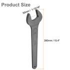 2pcs Single Open Ended Spanner Wrenches  50mm  1 15 16-inch   Carbon Steel  Grey