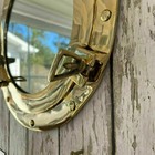 New 12  Brass Porthole Mirror Nautical Maritime Wall Decor Ship Cabin Window