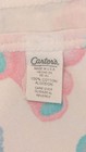 Carter   s White Blue Green Pink Teddy Bear Baby Blanket Cotton Pastel Vintage