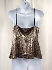 L   agence Python Snake-print Metallic Sequins Cami Top Size Xs