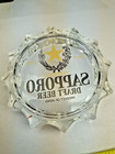 Vintage Imported Sapporo Draft Beer Japan Glass Ashtray