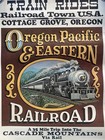 Original Oregon Pacific And Eastern Railroad  Poster Advertisement