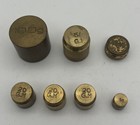 Vintage Brass Balance Scale Weights Antique 100 Grams To 5 Grams Lot Of  7