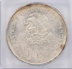 1950 Mo Mexico 5 Pesos Ms65 Km 466 Icg Beautiful Tone  0841