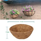 Haledaze 2 Pack 14 Inch Round Coco Liners For Hanging Basket  Coconut Fiber R   
