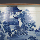 Charming  Chinese Hand Painting Blue White Porcelain Figure Jar