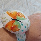 Handmade Butterfly Print Wrist Pin Cushion Sewing Accessory