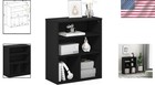 Compact Black Oak 3-tier Bookcase With Adjustable Shelf For Stylish Organization