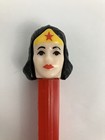 Pez Dispenser Wonder Woman A  1979  Black Hair Red Decal Star With Feet Red Stem