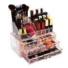 Stackable Cosmetic Organizer With Drawers Makeup Storage Box Vanity Display