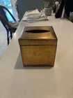 Vietri Florentine Wooden Gold Leaf Tissue Box Florence  Italy  104