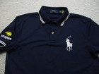 Us Open Polo Shirt Mens Small Blue Tennis Ralph Lauren Big Pony Logo Graphic