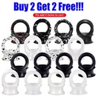 2pcs Ultra Thin Silicone Ear Tunnels Soft Flesh Plugs Ear Gauge Earlet 2g-1 Inch