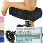 Soft Sheepskin Memory Foam Knee Scooter Pad Cover - Comfortable   Durable Suppor