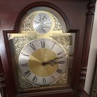 Tempus  Fugit Grandfather Clock Cherry Wood Brass Pendulum   Roman Numerals 