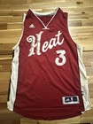 Rare Adidas Nba Dwayne Wade 2015 Miami Heat Christmas Day Jersey Size Large  2