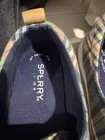 Sperry Top-sider Plaid Canvas Lace-up Sneakers Round Toe Multicolor 8