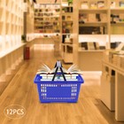 12x Shopping Baskets With Handles Retail Store Supermarket Baskets Stackable New