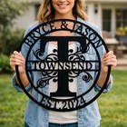 Personalized Family Name Metal Wall Art  Last Name Sign  Housewarming Gift