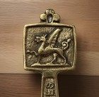 Old Wales  Y Ddraig Goch Welsh Dragon  Bottle Opener Rustic Cast Brass 5 5  Vtg