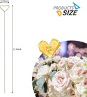 40 Pcs Metal Floral Place Card Holder 12 Inch Floral Picks Clip Metal Wire Photo