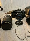 Nikon Em Black 35mm Slr Film Camera With Multiple Accessories Flash Zoom Lens