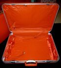 Vintage 2 Piece Orange Trojan Hard Case Luggage Set Suitcases 24 X 18   21 X 16