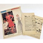70s Molyneux V-neck Drop Waist Dress Sewing Pattern Size 8 Uc Vintage Vogue 1067