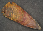 Big Mixed Color 3 8  Flint Spearhead Point Knife Blade Arrowhead I-625