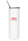 Pitts Special Stainless Steel Water Tumbler With Straw - 20oz 