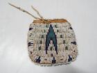 Antique C1870-90s Sioux Plains Indian Sinew Beaded On Buffalo Both Sides Pouch