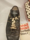 Vintage Riddell Snug Tie Black Leather  Football Cleats Shoes Sze 9 5 W Box 