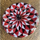 2012 Schylling Tiny Tin Top Spinning Toy Classic Retro Red Black Push Down Metal