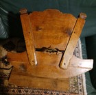 Vintage Solid Oak Child   s Wooden Cradle
