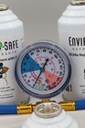 Enviro-safe Auto Ac 134 Replacement Refrigerant W dye Stop Leak   Brass Gauge