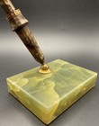 Wahl Eversharp Doric 14k Gold Nib Fountain Pen Marble Desk Set Read