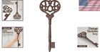 Large Cast Iron Skeleton Key - Rustic Antique Wall Decor For Vintage Homes