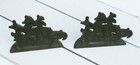 Vintage  Cast Iron Bookends Of Ships galleons  C  1920