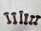 Lot Of 6 Vtg Textile Industrial Wood Spools Weaving Thread Sewing Primitive