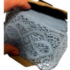 Vintage Raval Lace - 3 3 8  Wide Scalloped Edge- Smoky Blue   Bulk Lot Cottage