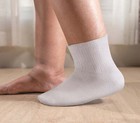 4 Pairs Extra Wide Cotton Diabetic Quarter over-the-ankle Health Socks  10-16 