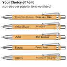 Custom Engraved Bamboo Pen  5-100  Bulk 1mm Wood Business School Teacher Gift