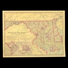 Antique Maryland Map Railroad Electric Trolley Lines Washington Dc Baltimore