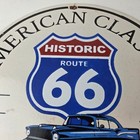 Vintage Us Route 66 Sign - Porcelain America Classic Gas Station Pump Plate Sign