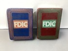 Vintage Lot Of 2 Metal Book Coin Banks Money Hoxie State Bank  Hoxie Kansas
