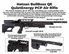 Hatsan Bullboss Quietenergy Pcp Air Rifle With Paper Targets And Pellets Bundle