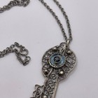 Silver Dream Catcher Pendant With Turquoise Necklace 16   -18    Adjustable New