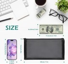Geeric 2 Pack Money Bags  Zipper Bank Deposit Bag  Pu Leather Cash Black blue 
