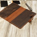 Distressed Leather 5 X 8 25  Notebook Cover With Moleskine Cover Larger Size    
