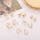 24 Pcs Gold Hair Braids Dreadlock  Non-piercing Ear Clip Beard Beads Cuffs Clip